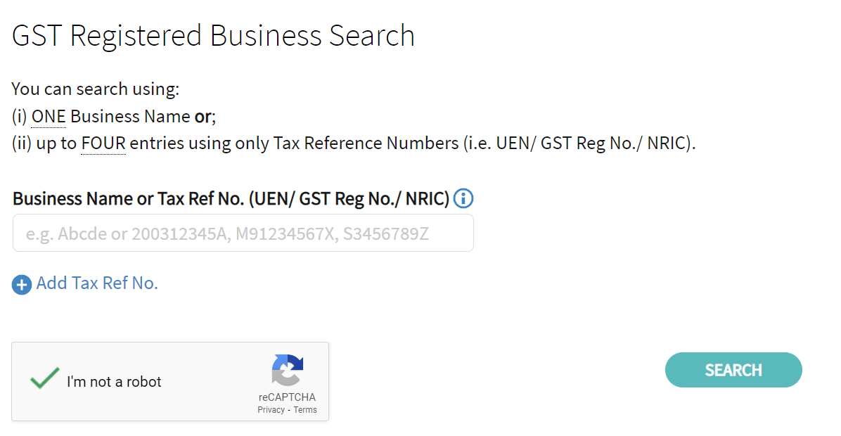 GST registered business search