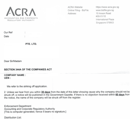Acra Notification gazette