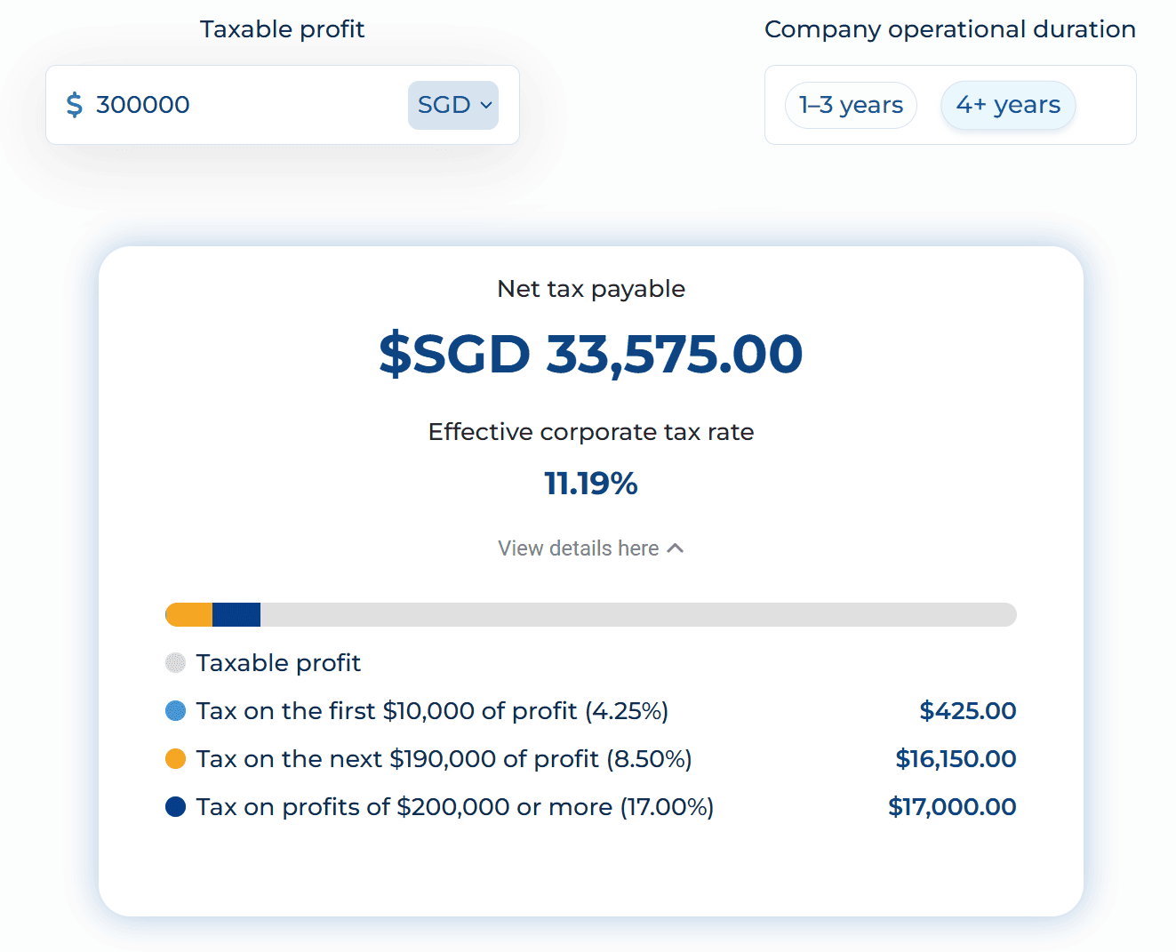 Smart Tax Calculator for Singapore Companies