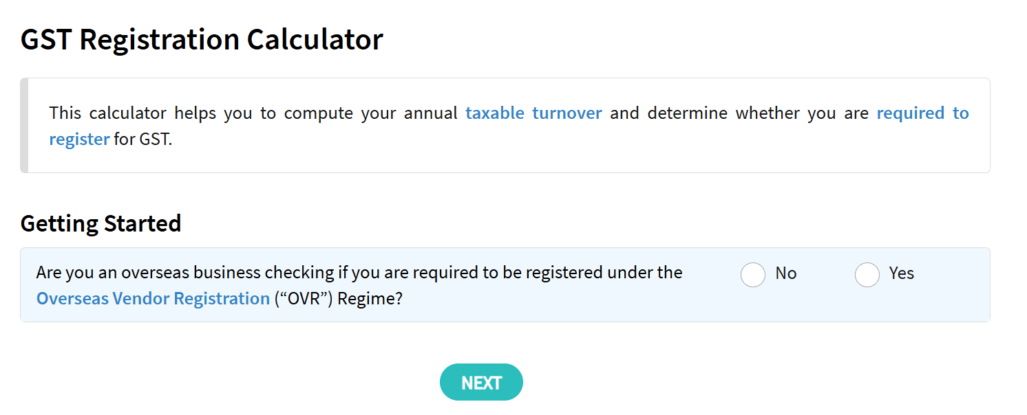 GST registration calculator