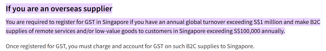 GST obligation for overseas entities