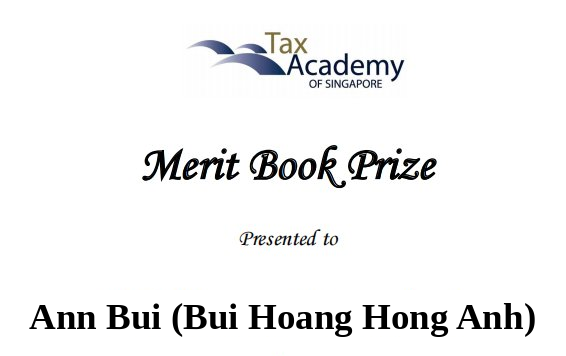 Chứng chỉnh Tax Academy of Singapore