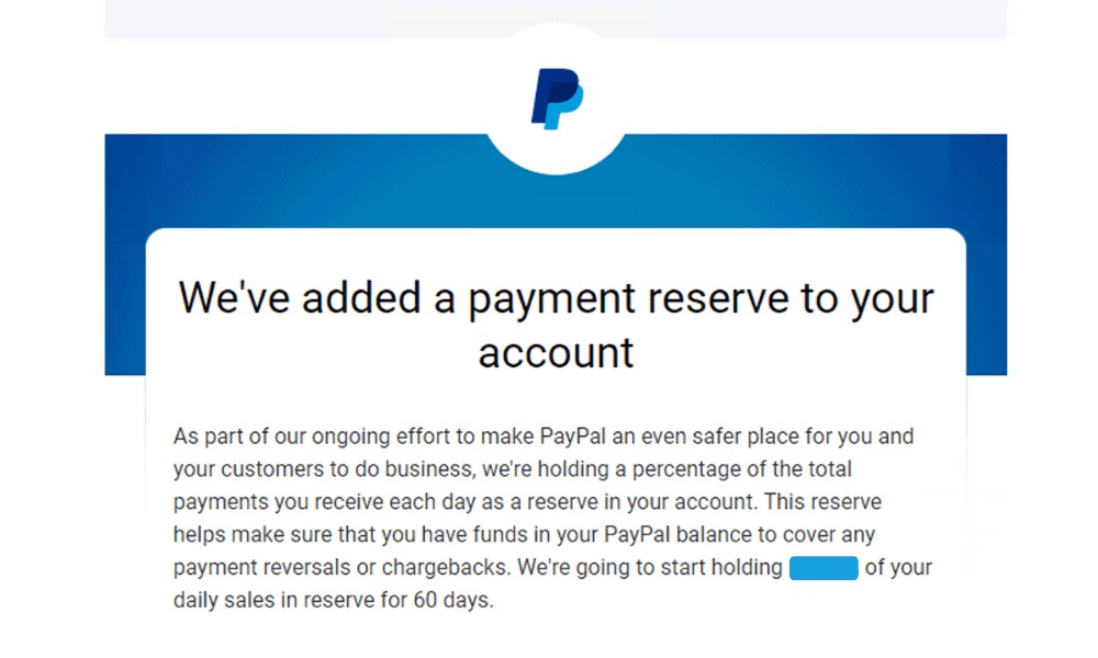 paypal reserve notification 