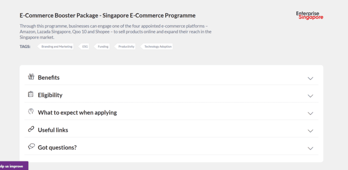 Chính sách Singapore hỗ trợ Doanh nghiệp Singapore kinh doanh thương mại điện tử trên Amazon